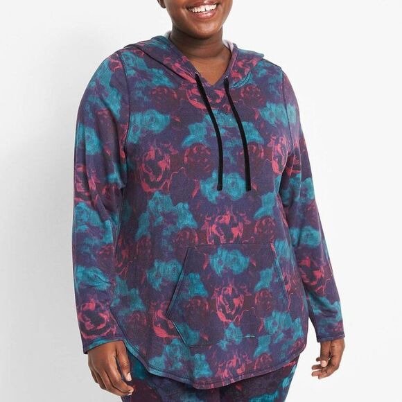 Lane Bryant LIVI Long Sleeve Printed Hooded Top 18-20 - Picture 2 of 8
